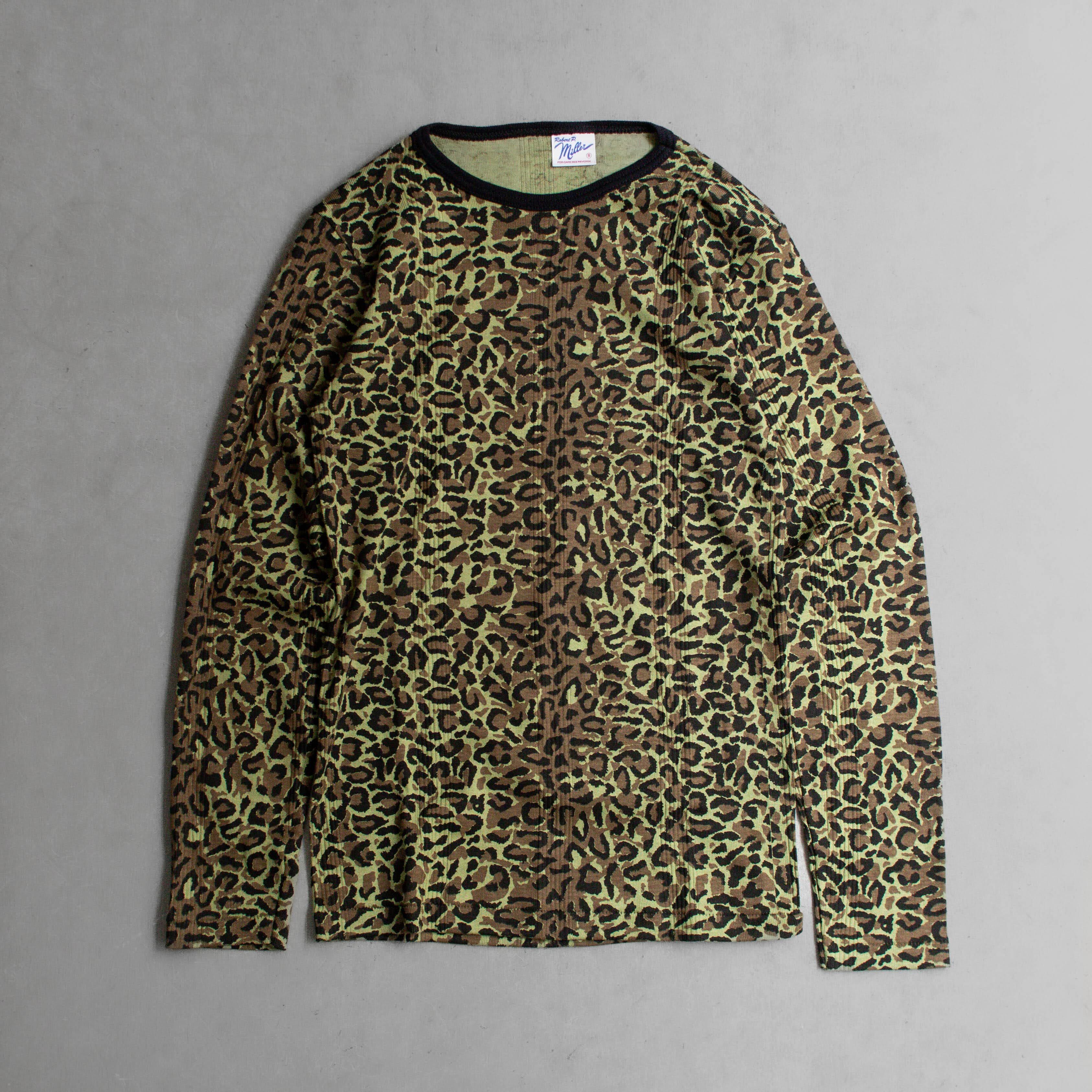 ROBERT P MILLER NO29 LEOPARD LS TEE 美國製 豹紋 螺紋 長袖 T恤