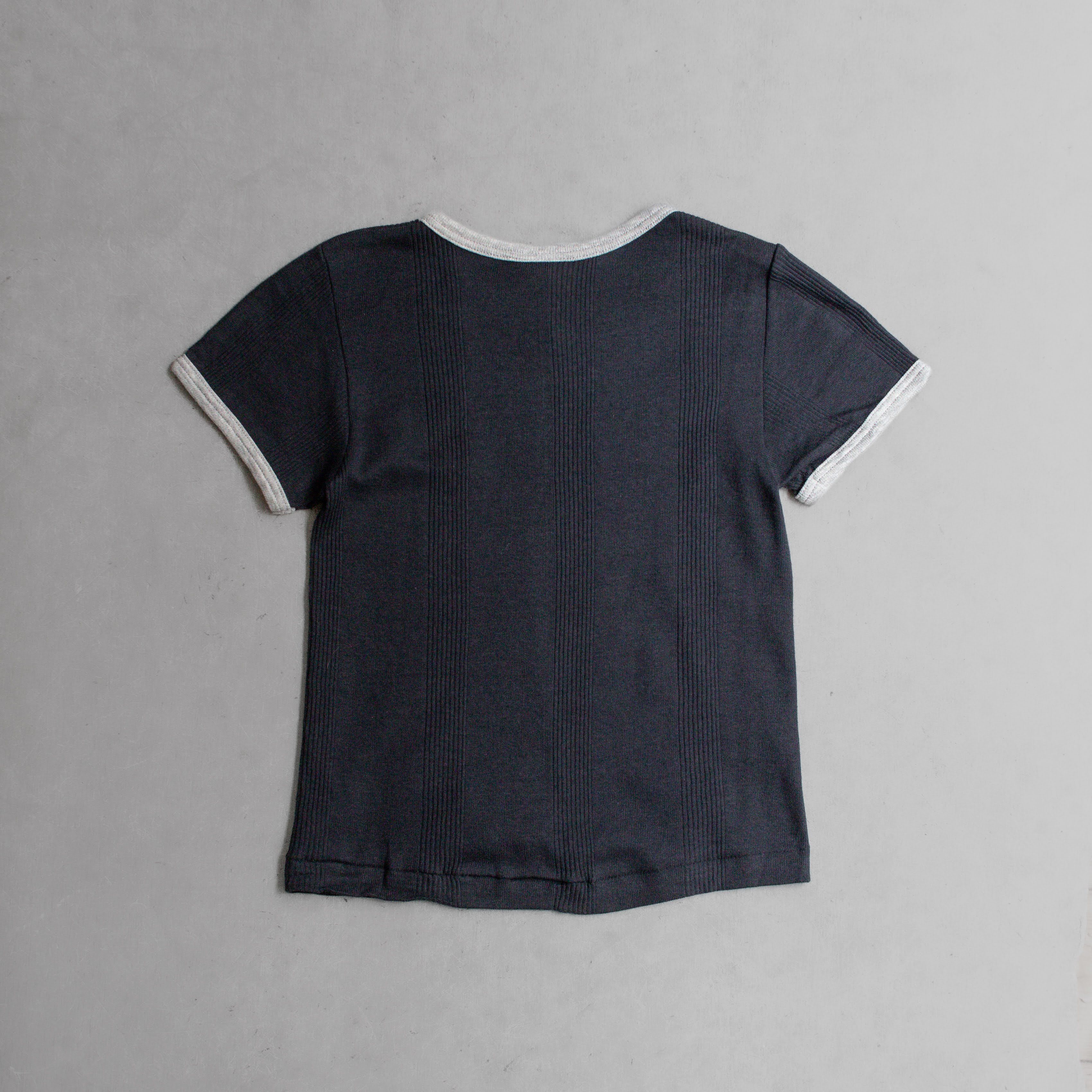 ROBERT P MILLER NO26 V NECK SHORT TOP 美國製 滾邊 V領 短袖 上衣