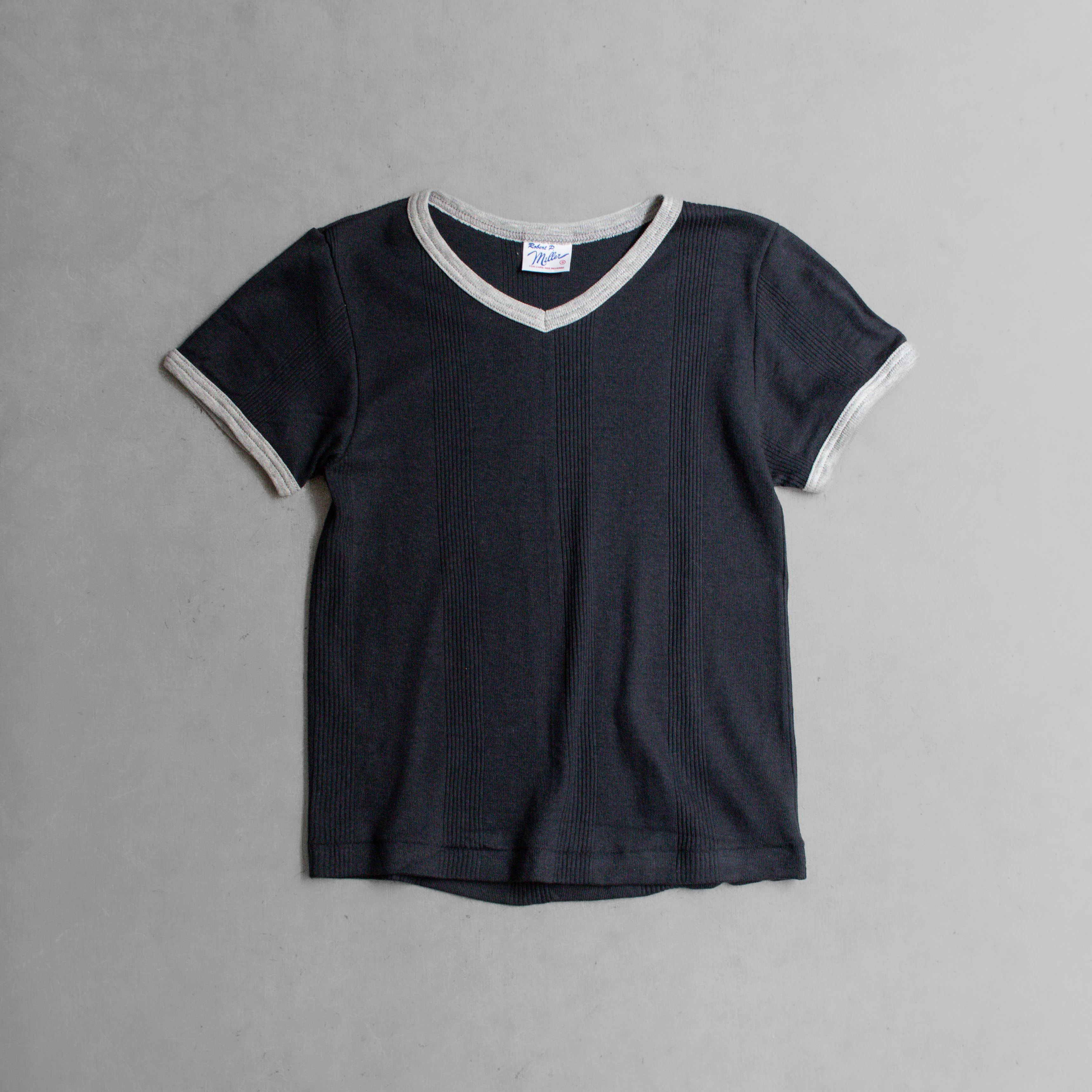 ROBERT P MILLER NO26 V NECK SHORT TOP 美國製 滾邊 V領 短袖 上衣