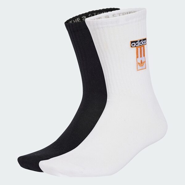 Adidas 愛迪達 Adbrk Sock 2pp IW8521 中筒襪 黑 白 2雙入 足弓支撐