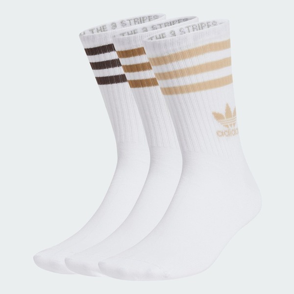 Adidas 愛迪達 Crew Sock 3str IX7513 中筒襪 白 3雙入 經典 三葉草