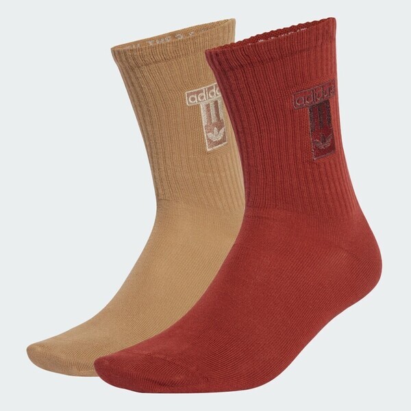 Adidas 愛迪達 Adibreak Cr S JX5196 男女 中筒襪 棕 咖啡紅 2雙入 柔軟