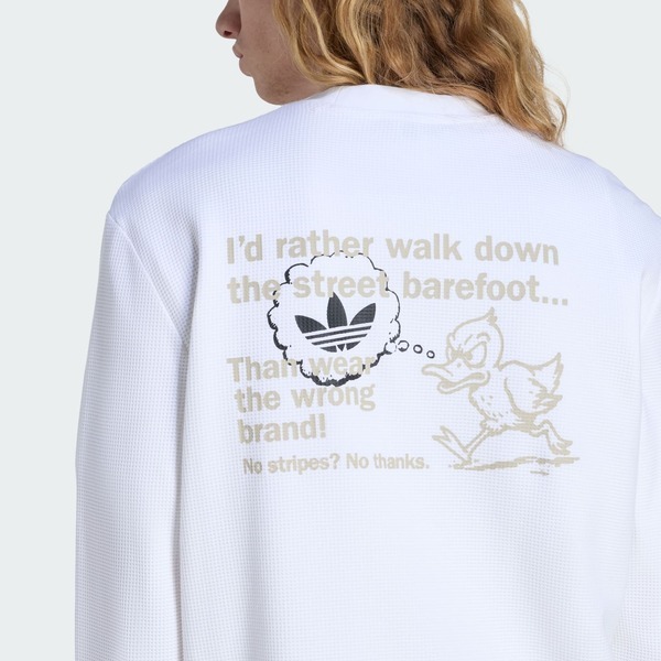 Adidas 愛迪達 White Waffle Ls KG6440 男 長袖上衣 休閒長袖 白 亞版