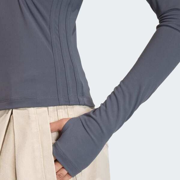 Adidas 愛迪達 P Ess Ls T KE1077 女 長袖上衣 休閒長袖 黑 亞版 一字領 彈性 貼身