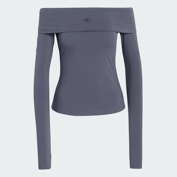 Adidas 愛迪達 P Ess Ls T KE1077 女 長袖上衣 休閒長袖 黑 亞版 一字領 彈性 貼身