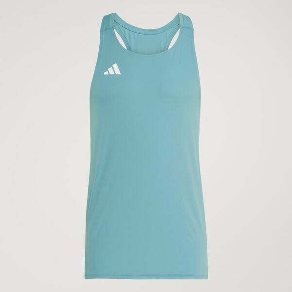 Adidas 愛迪達 Adizero E Snglt JM8311 男 背心 運動背心 綠 亞版 極輕量 吸濕排汗