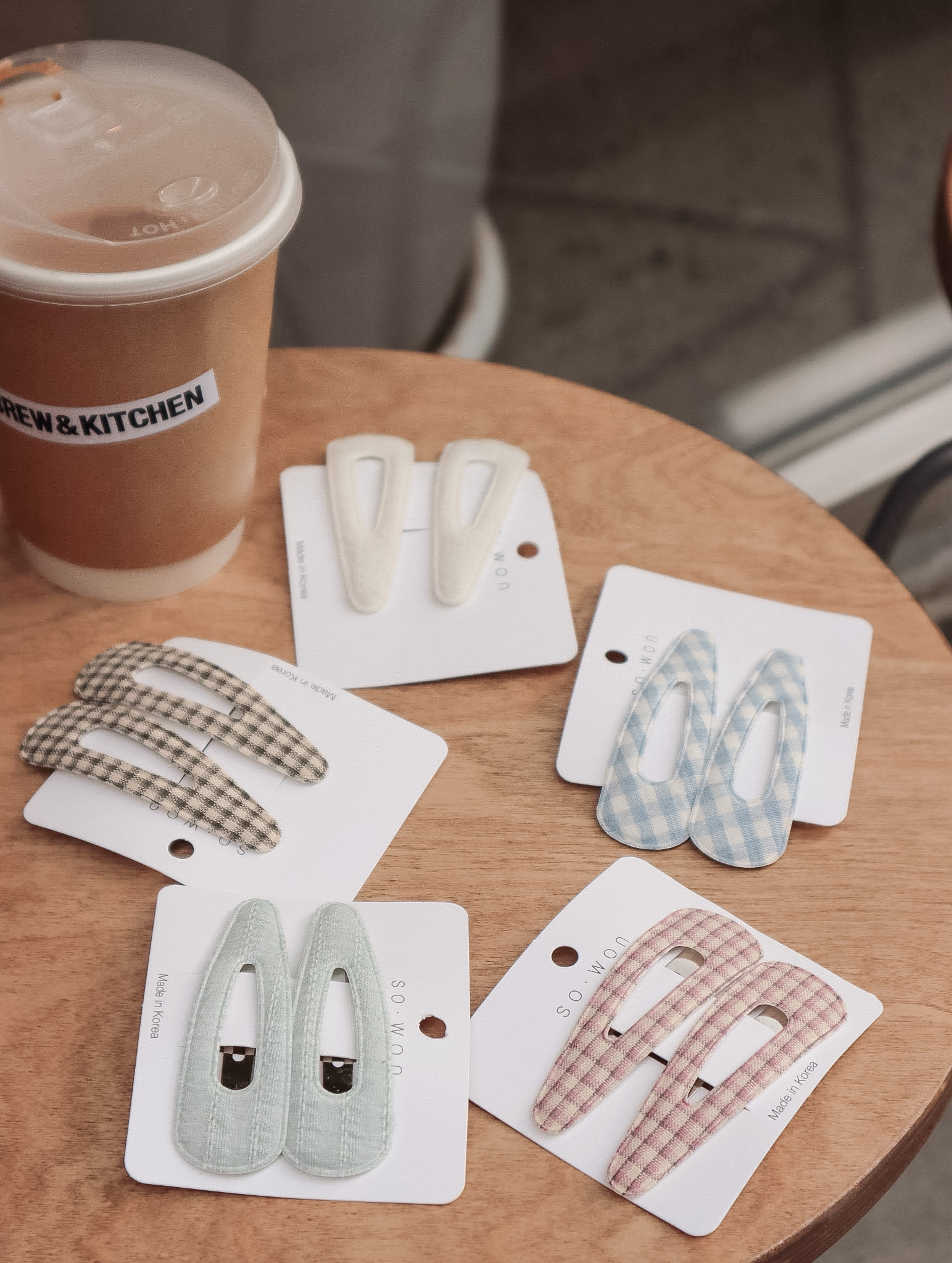 26B308 The Spring 韓國布料三角髮夾