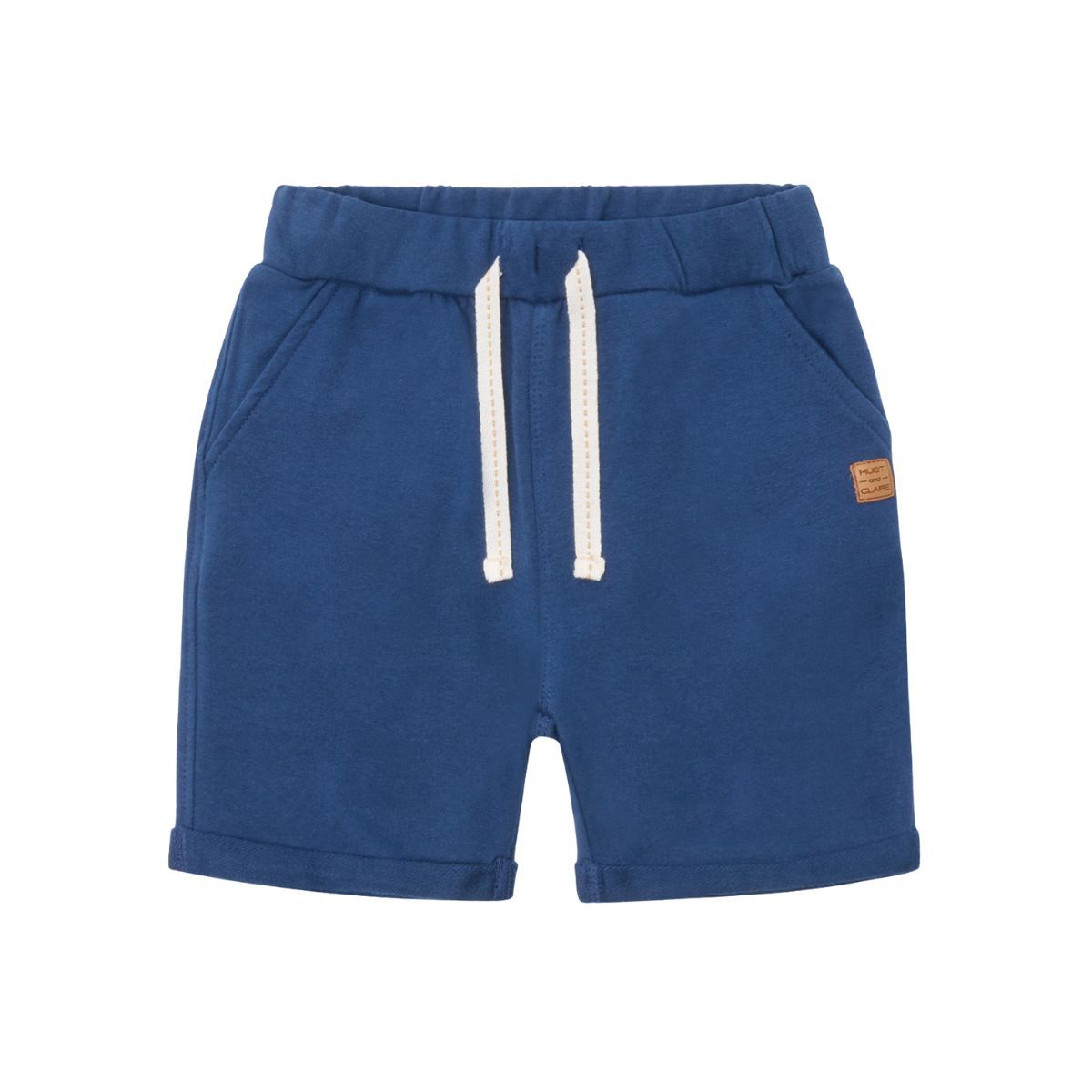 〖 Hust & Claire 〗藍色拉繩反折短褲