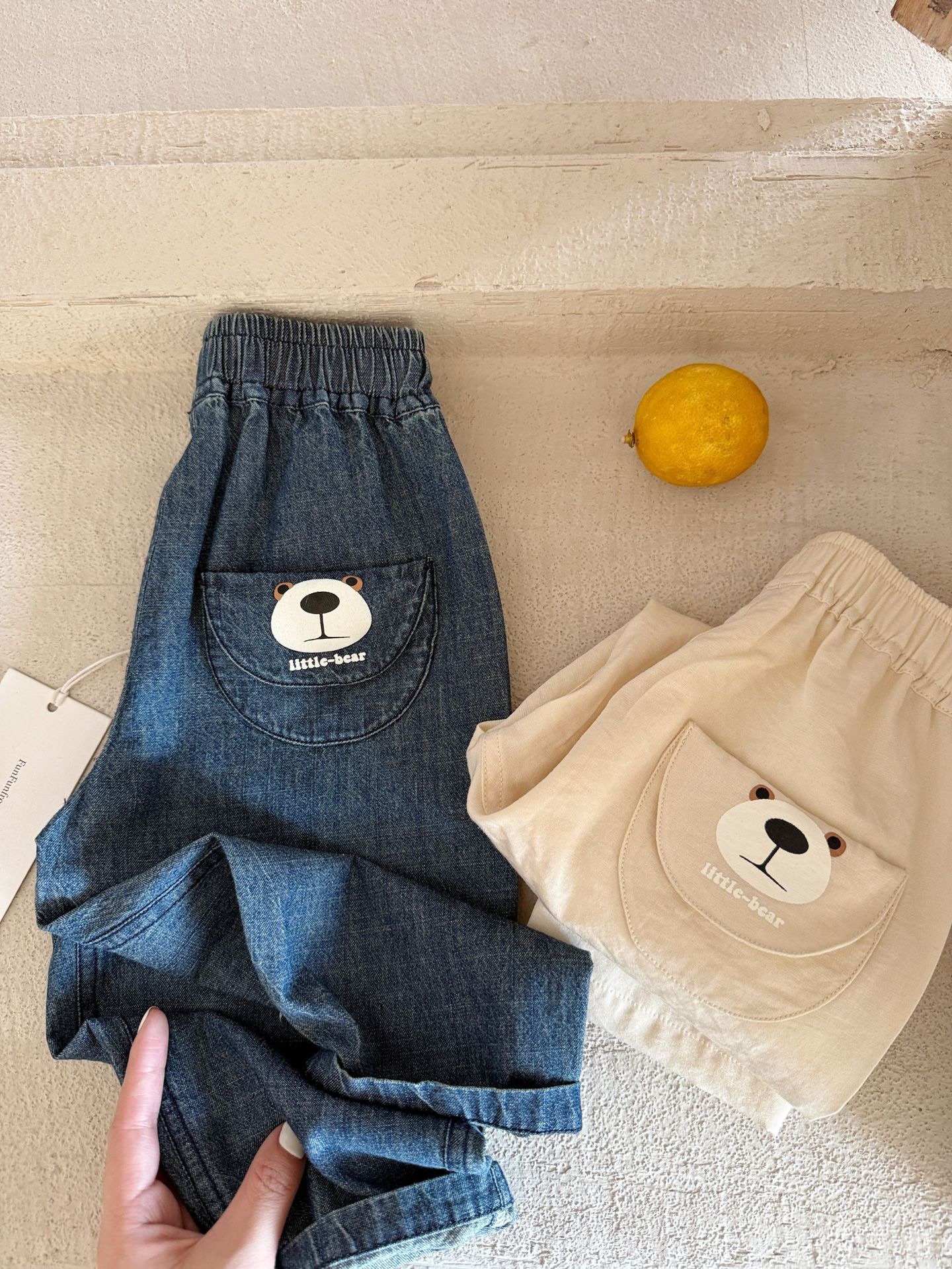 兩色冰涼感牛仔防蚊褲