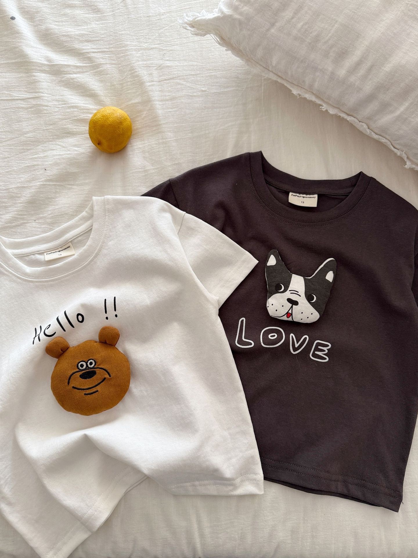 兩色立體玩偶小熊/狗狗上衣