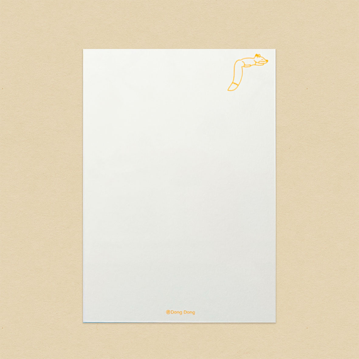 狐狸的「ㄏ」/孔版印刷明信片