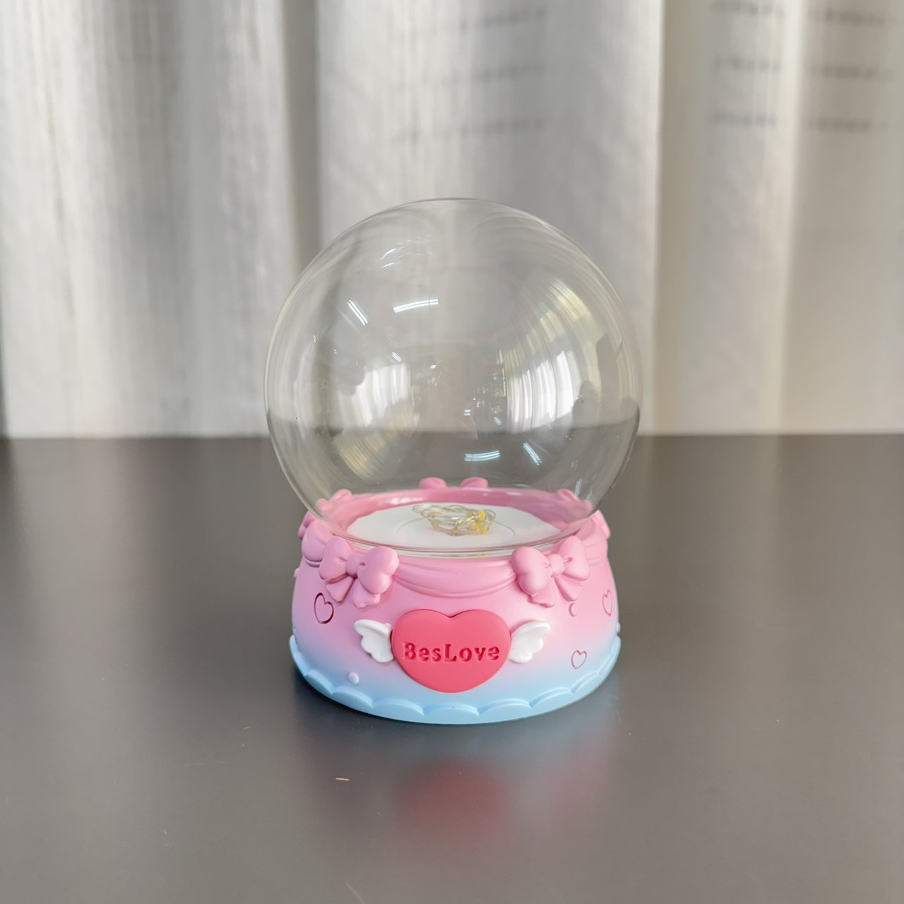 浪漫款水晶球卡扣玻璃罩