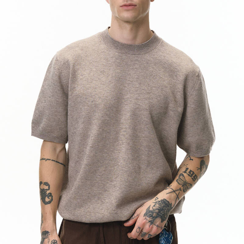 春季老錢風針織圓領毛衣T-Shirt