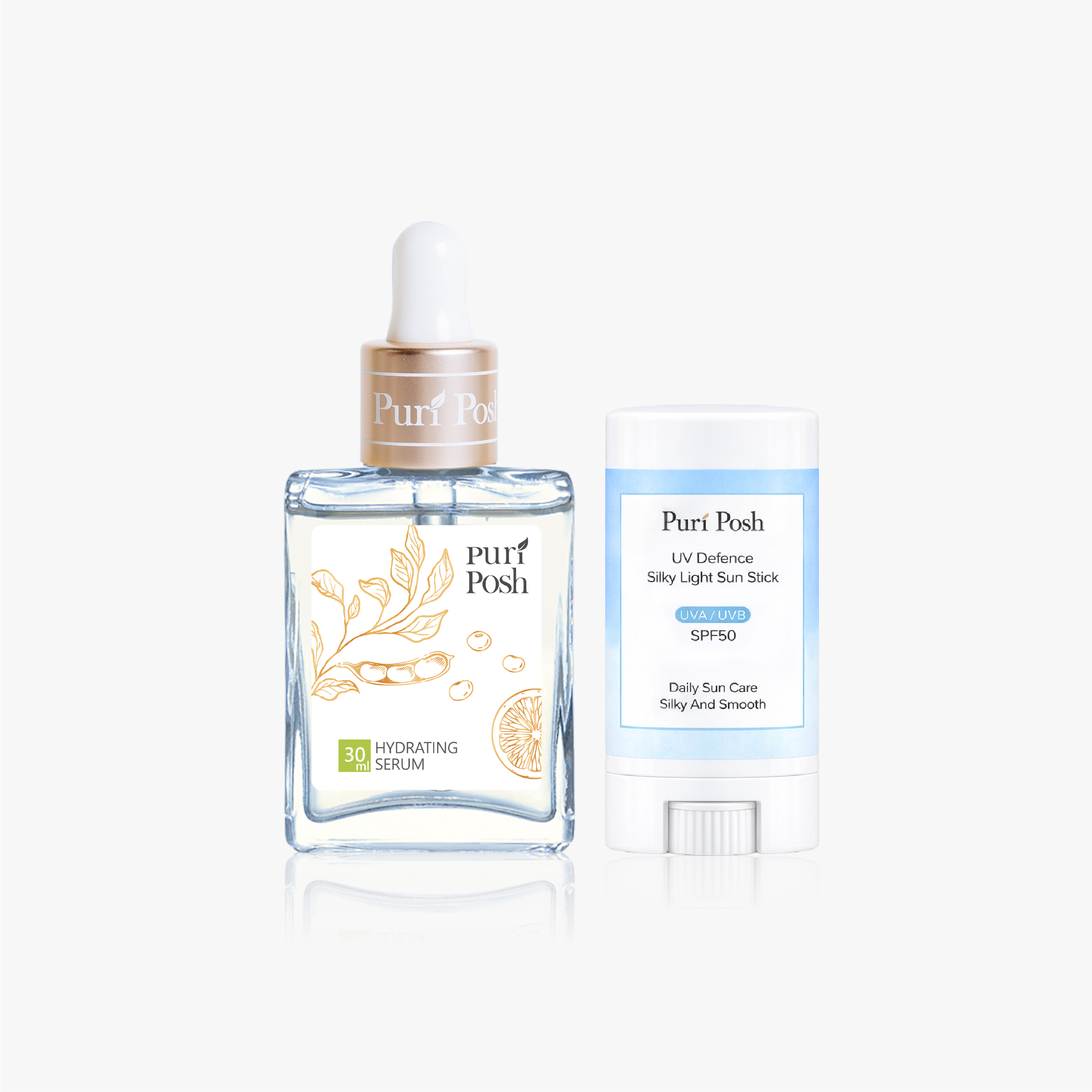 【內外亮白組】清爽防曬棒＋毛豆煥妍緊緻精華液