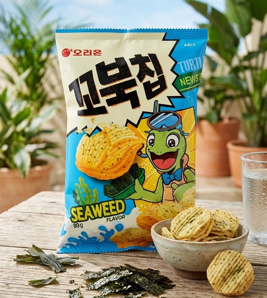 特價優惠 韓國 好麗友 烏龜餅乾 80g 海苔風味