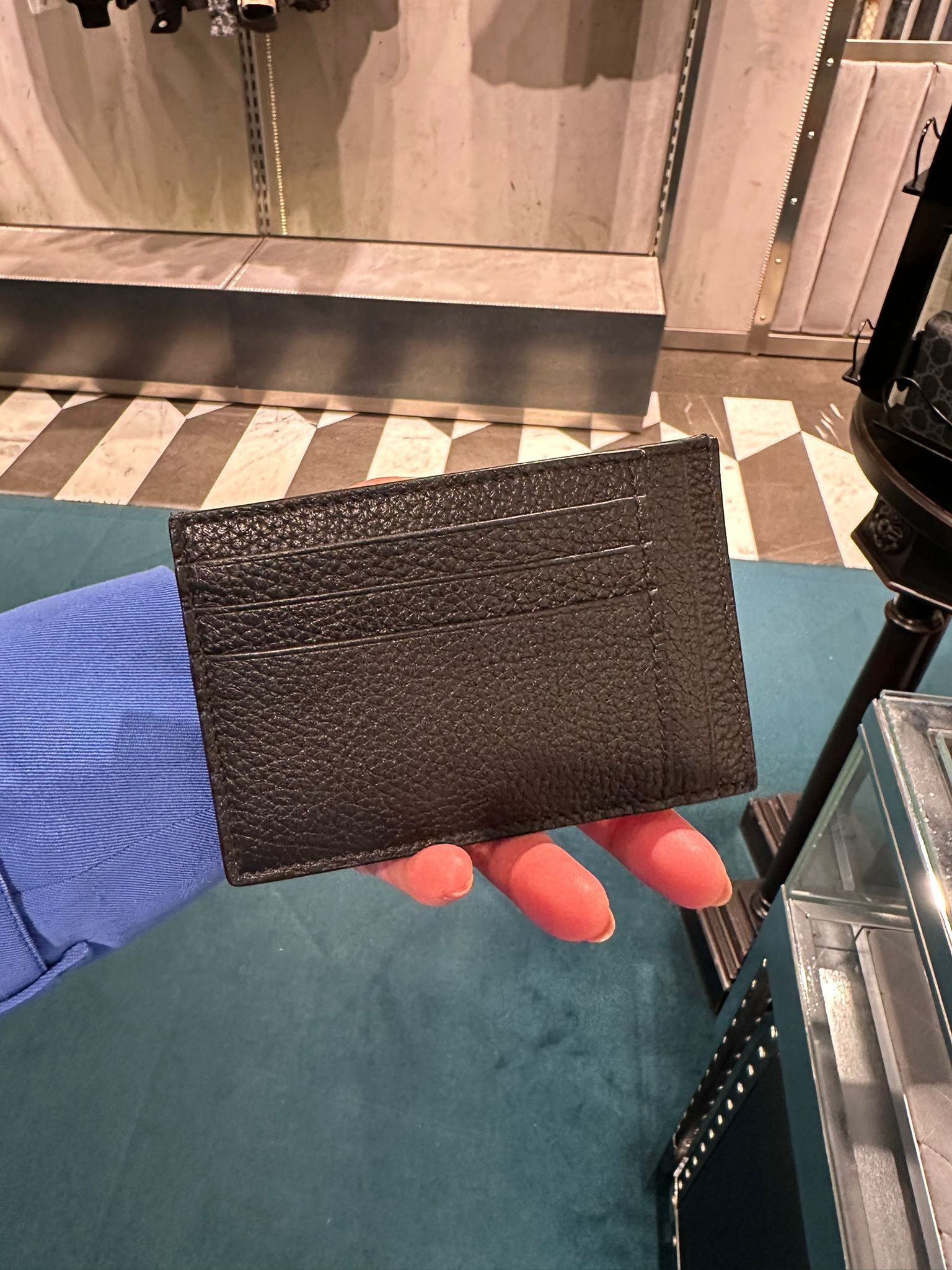 LYS01444 Gucci Jumbo GG皮革黑色卡片套