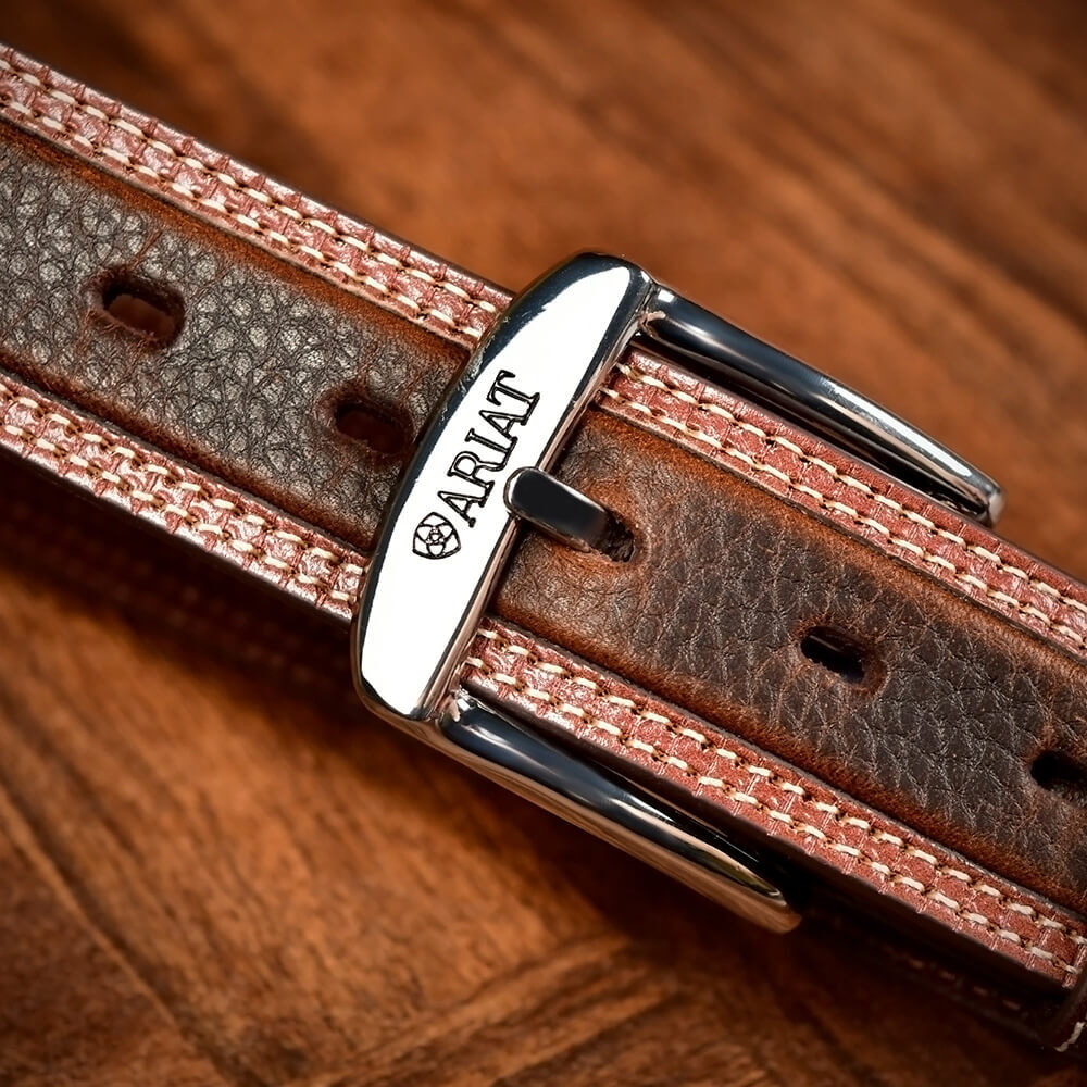 ARIAT休閒皮帶 真皮皮帶 美式西部牛仔皮帶 快拆式