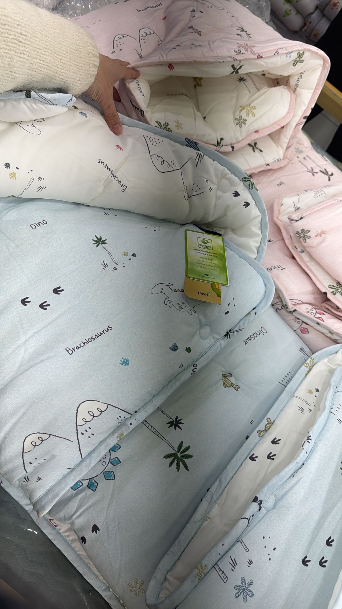 [韓國棉被] \韓國過敏性皮炎協會推薦/ 天絲莫代爾・栗米棉填充｜可愛Dino 四季被 2色（關鍵字：GJ23）