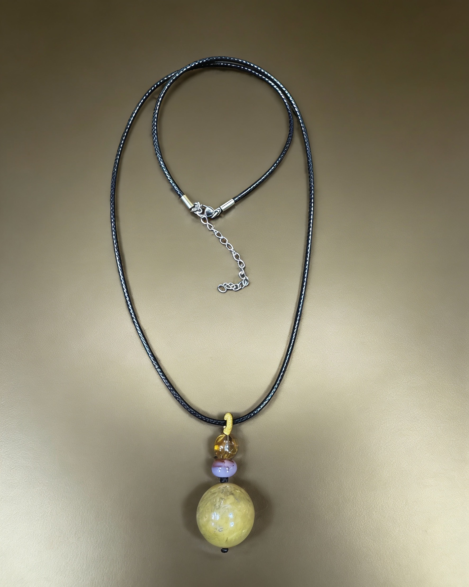 1 LZ2438 GOLDEN BLAZING DRAGON BALL PENDANT