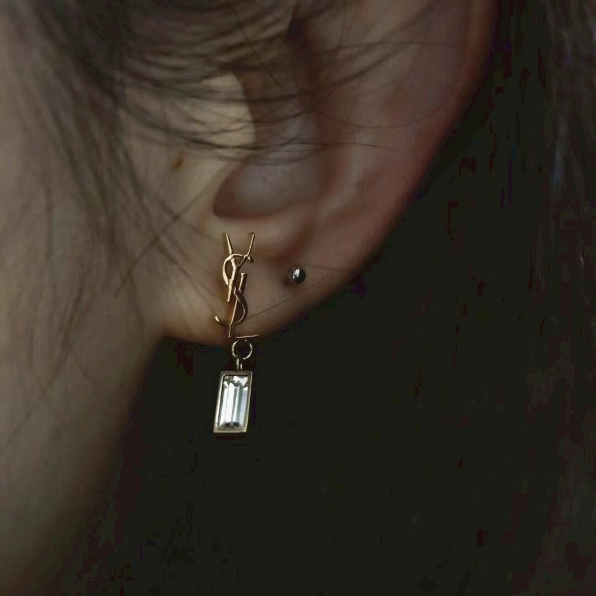 18k YS”方鑽字母高奢定製小墜