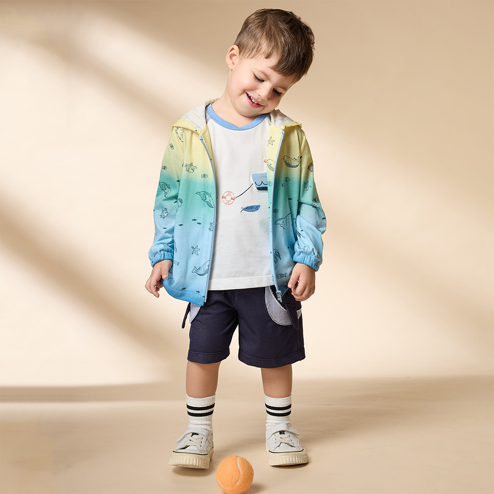 PIPPY 俏皮小鯨魚造型口袋短褲 丈青