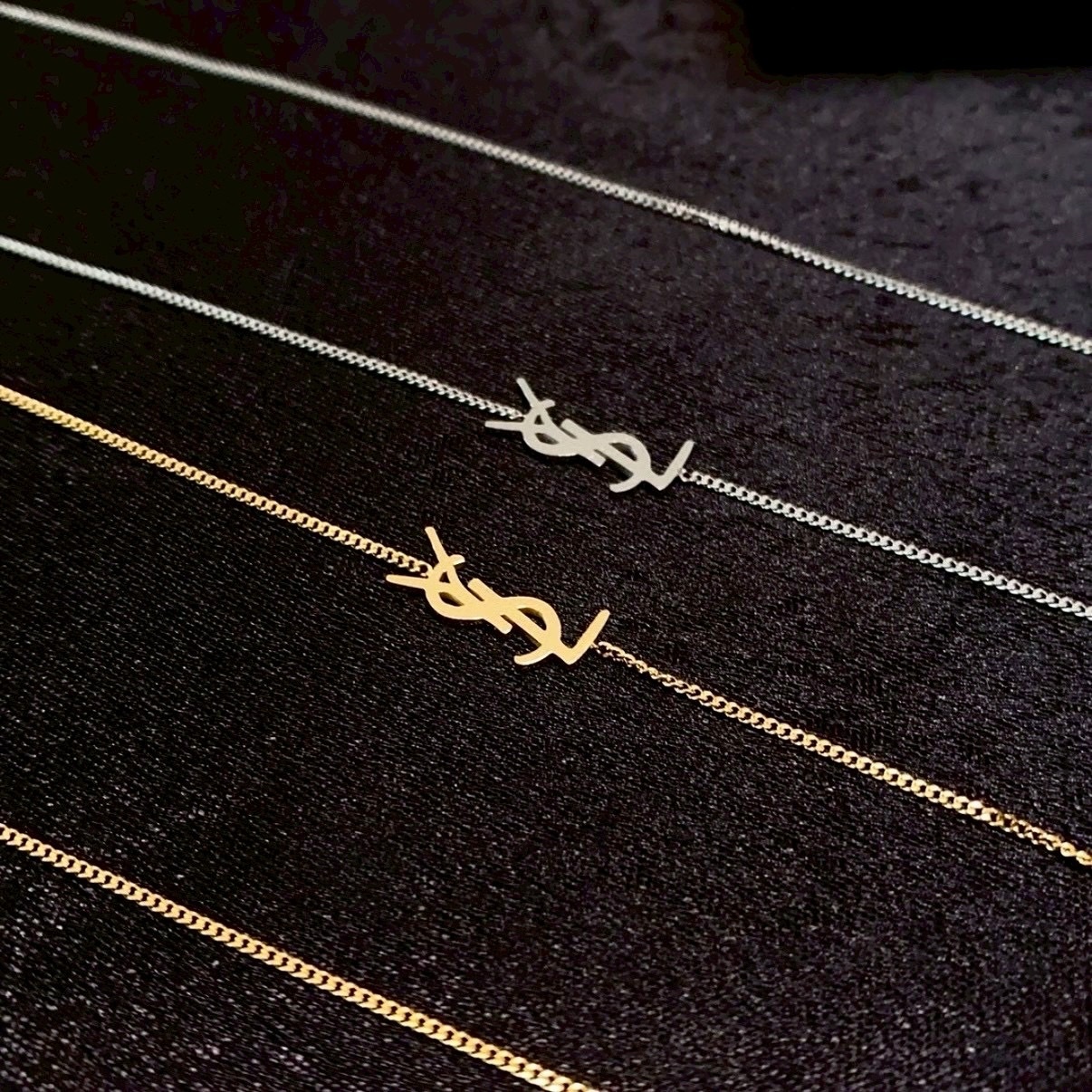 18k YS”經典單字母高奢定製項鍊