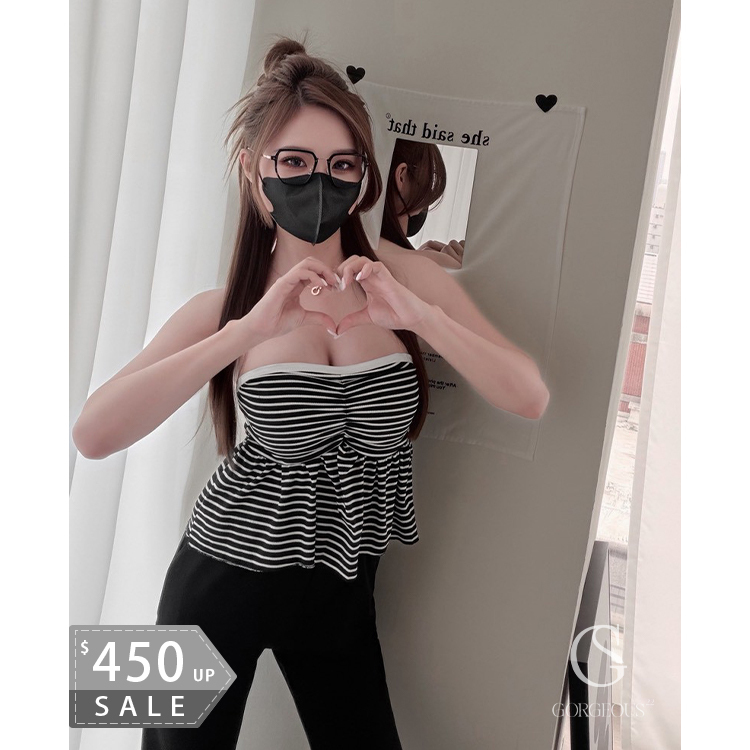 G2204 「桃心胸平口BRA上衣」