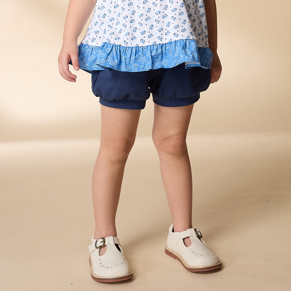 PIPPY 典雅蝴蝶燈籠短褲 藍