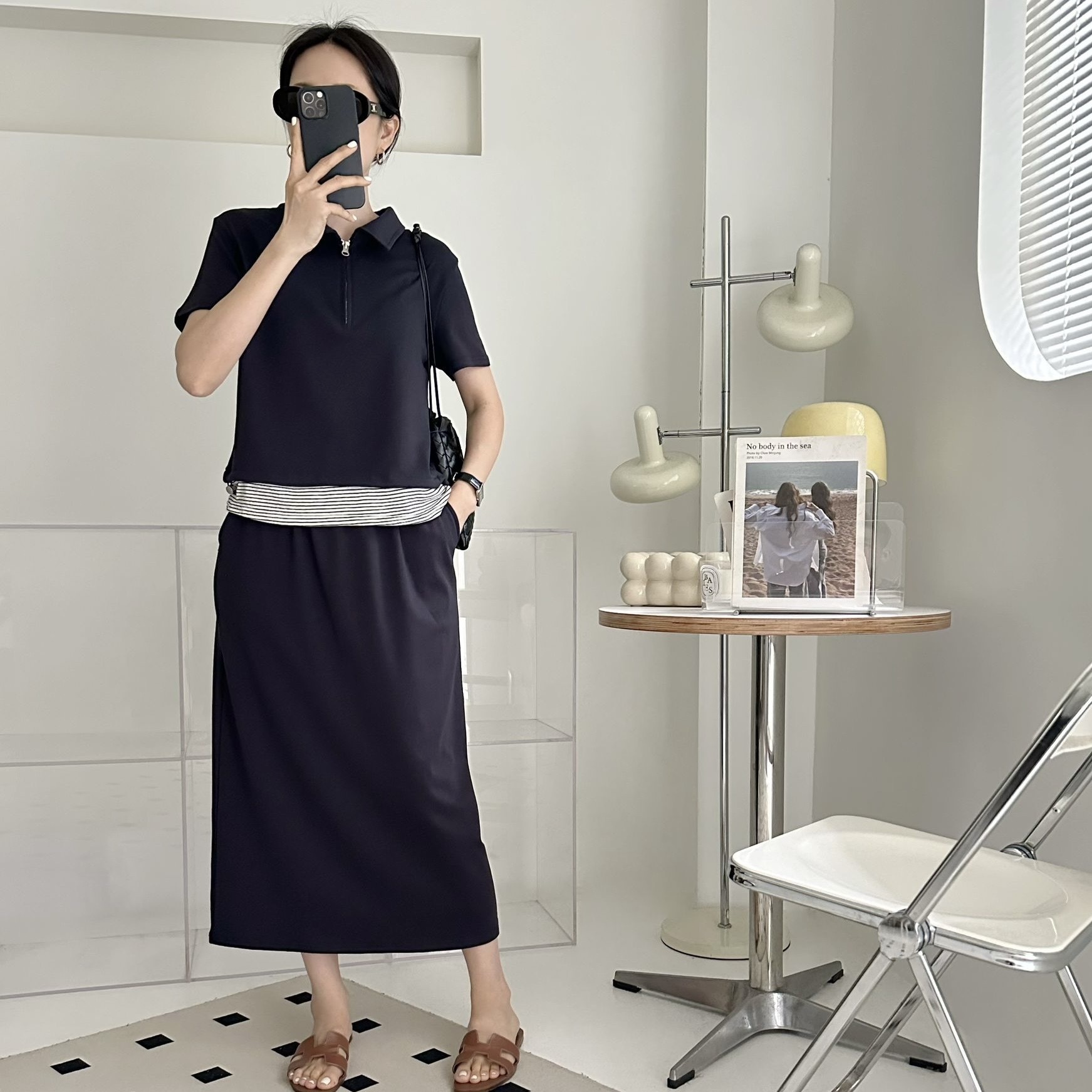 【BONNIE】反領半拉鏈休閒套裝 (A11-A12)