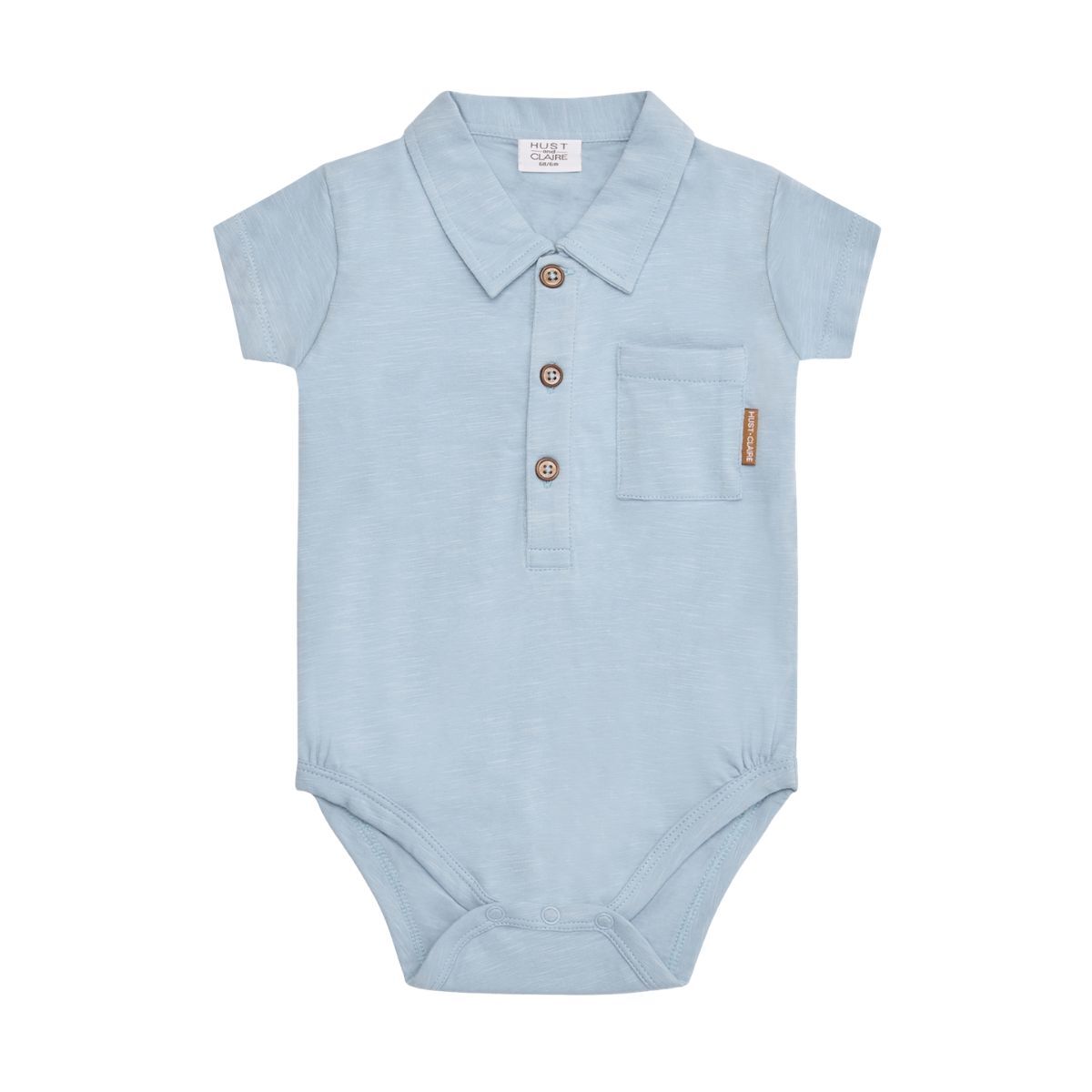 〖 Hust & Claire 〗水藍襯衫包屁衣