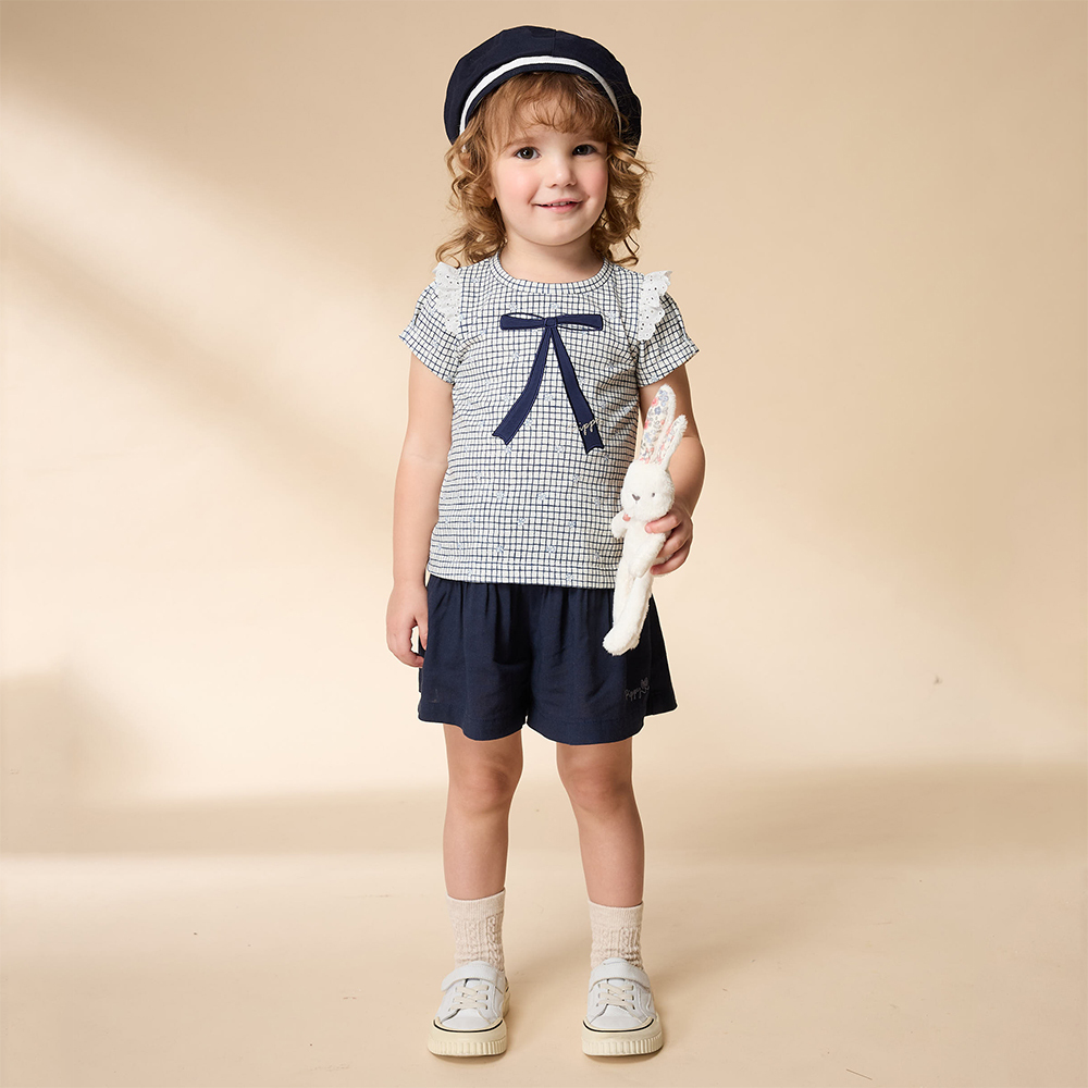 PIPPY 休閒優雅褲裙 藍