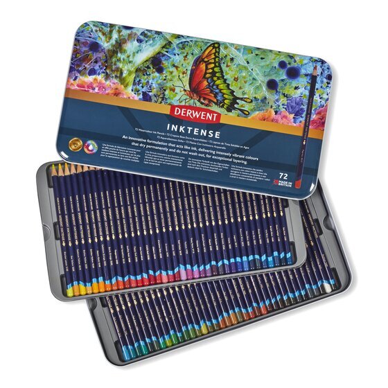 【DERWENT 德爾文】 INKTENSE 水墨色鉛72色-鐵盒裝 DW2301843