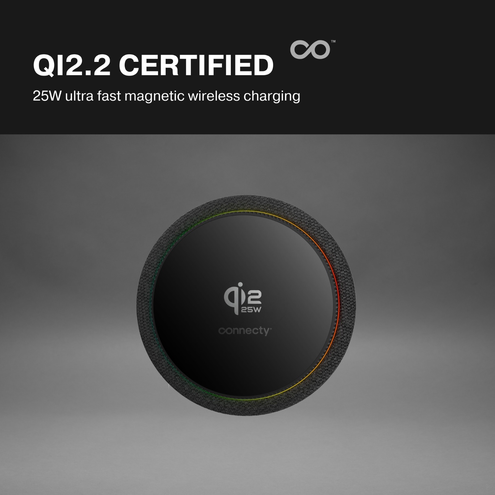 Connecty MagChill 25W Qi2.2 Auto-Cooling Magnetic Car Charging Mount CM125D