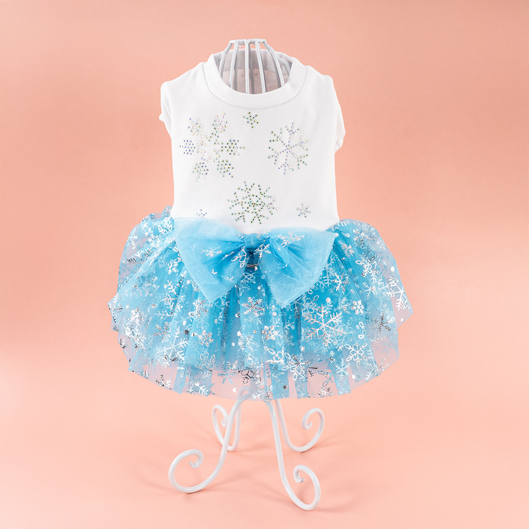 Light Blue Twinkling Snowflake Dress