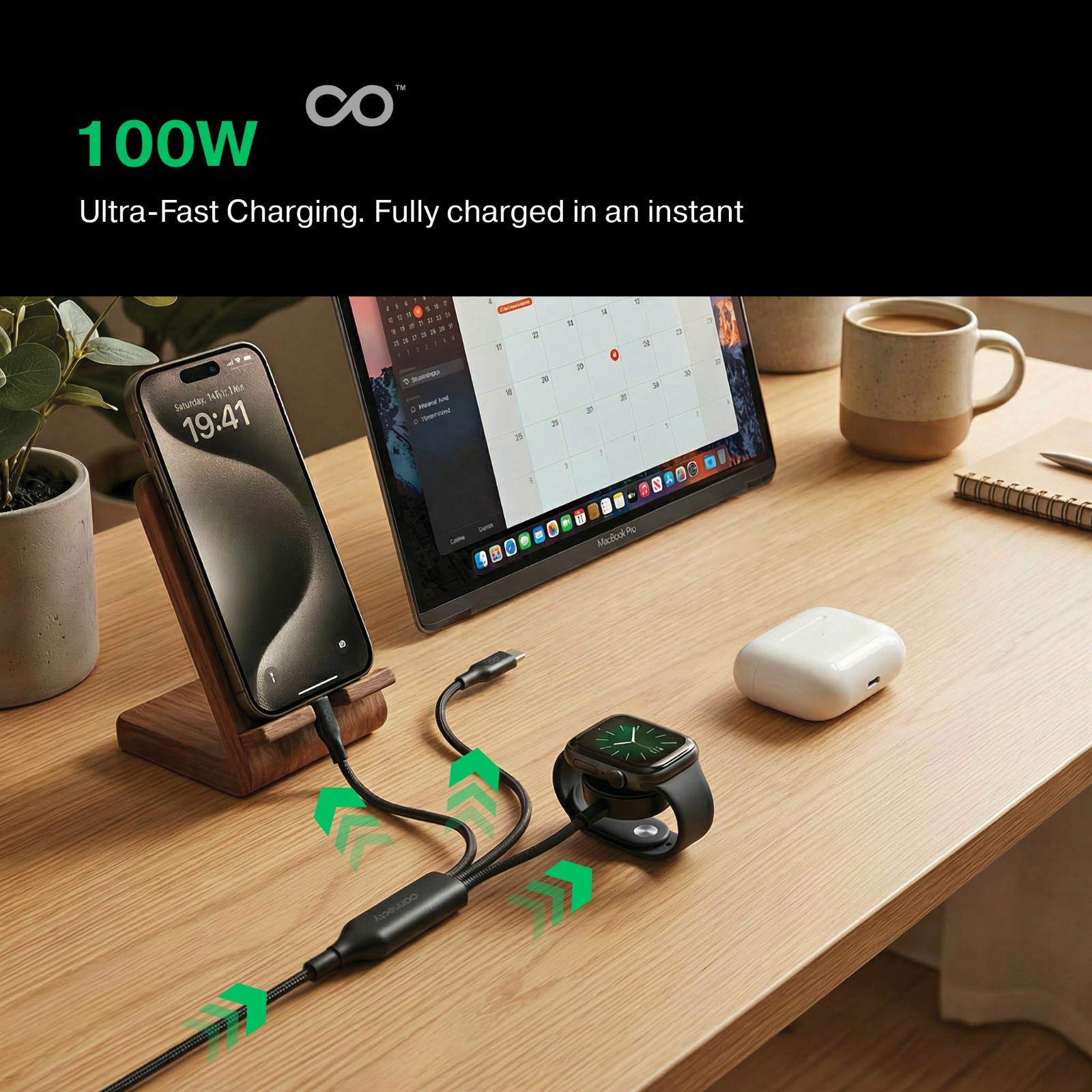 Connecty QuadLink 4-in-1 Charging Cable CC141D