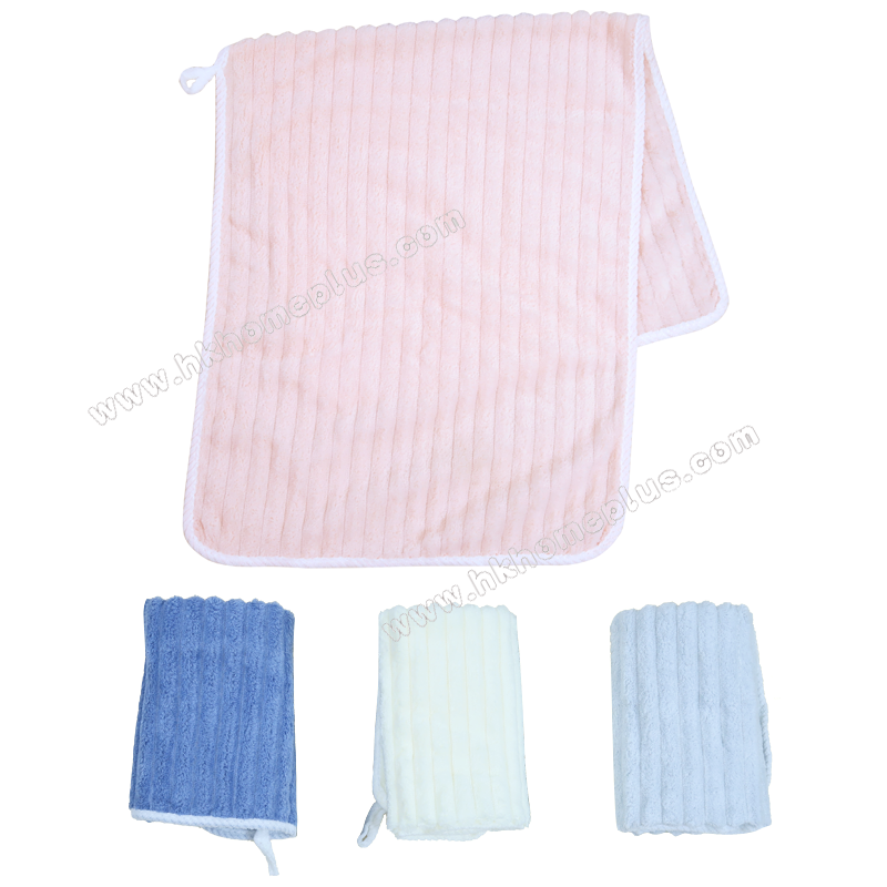 珊瑚條紋掛巾 (面巾/浴巾)