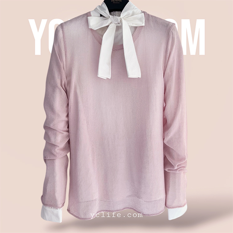 輕透柔感針織上衣