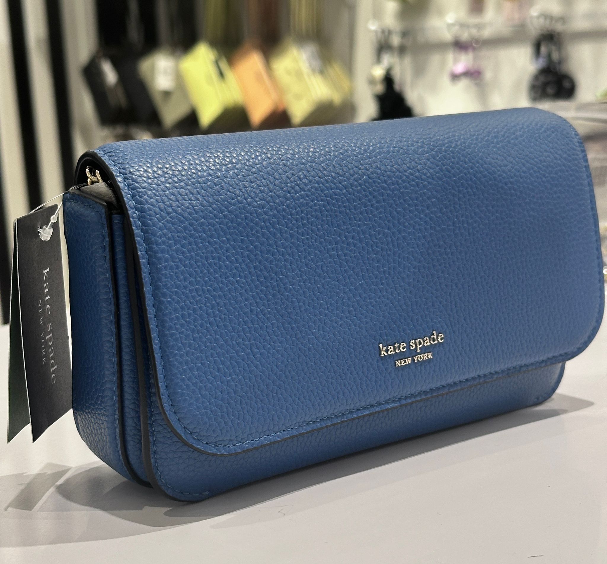 RQ154 KS 專門店 藍色鏈袋 Ava Flap Chain Wallet