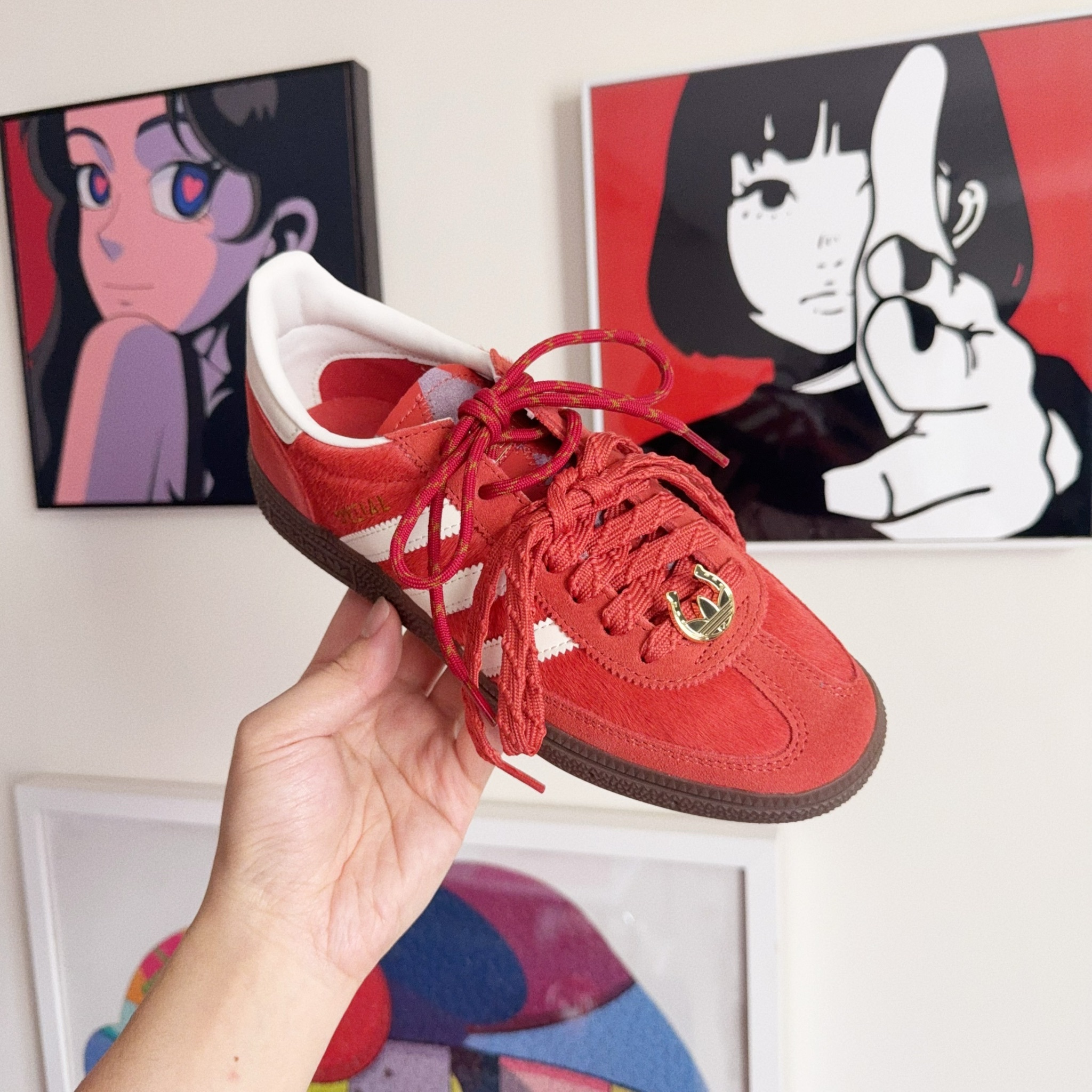 Adidas Handball Spezial CNY 馬年限定 紅色 麂皮 馬蹄 復古鞋 KJ6299