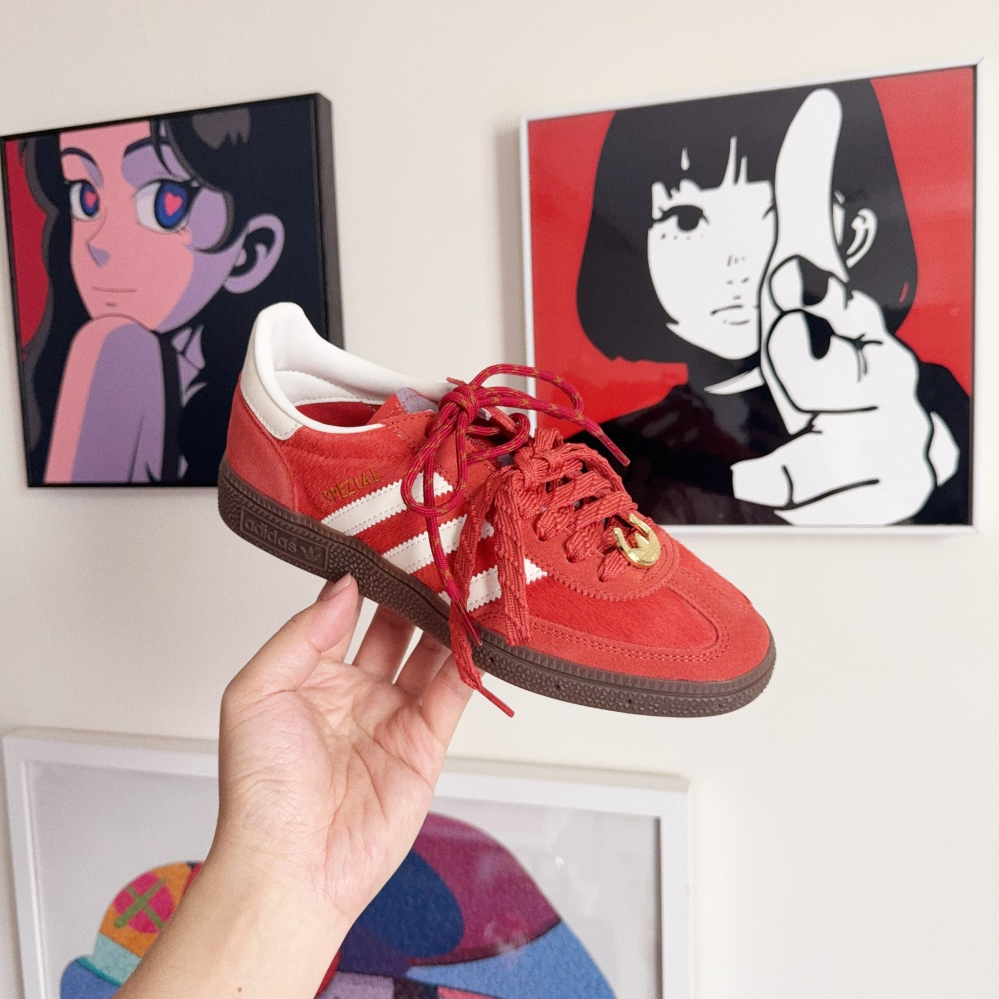 Adidas Handball Spezial CNY 馬年限定 紅色 麂皮 馬蹄 復古鞋 KJ6299