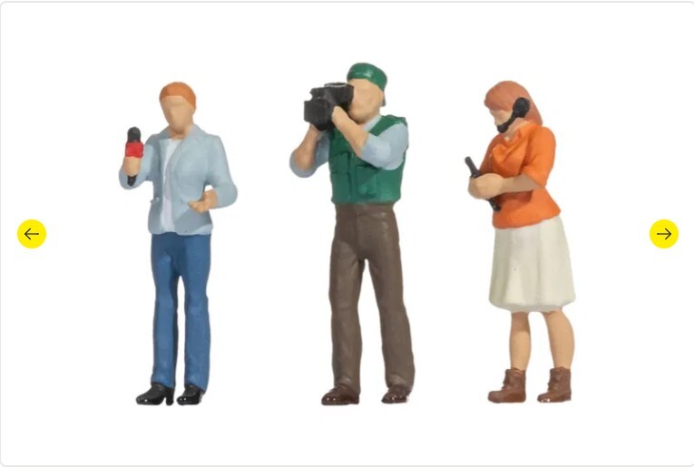 Noch 16605 HO規 趣味場景“記者團隊”