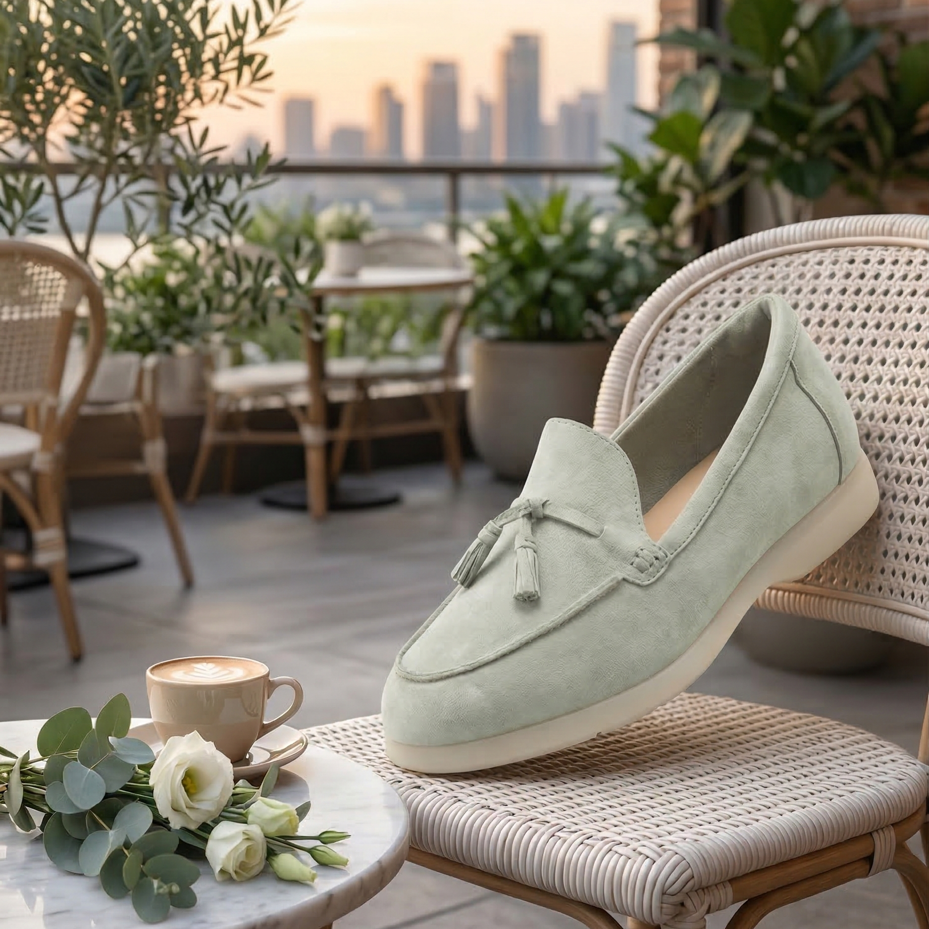 【預購】Clarks H032052 麂皮流蘇舒適平底樂福鞋