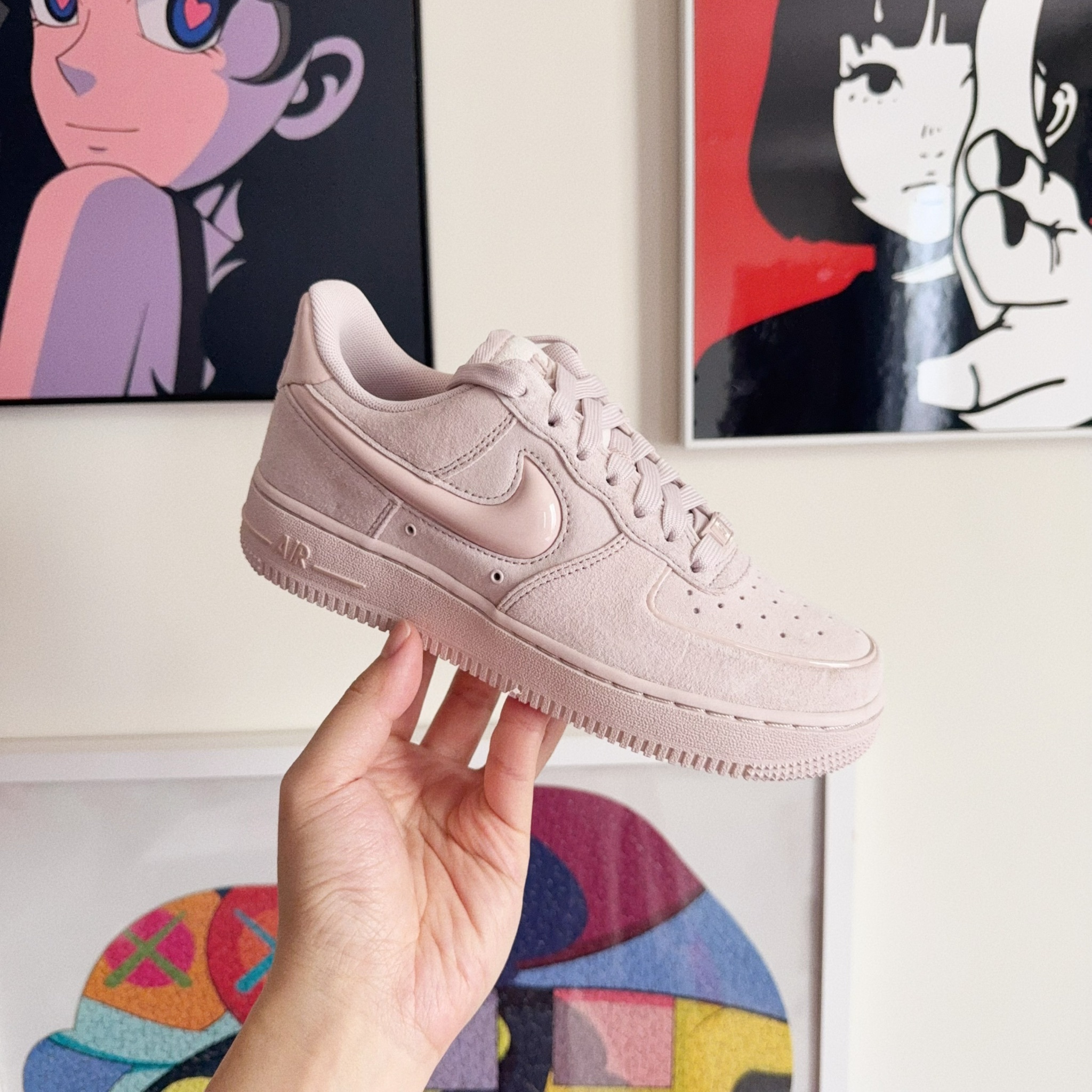 Nike Air Force 1 櫻花粉 麂皮 絨面 果凍 立體勾勾 AF1 HV4406-601