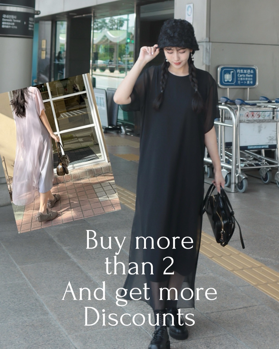 【包色專屬】may5124夏日晚風 質感超細柔透膚雪紡紗雙層懶人長洋 （自留推薦）