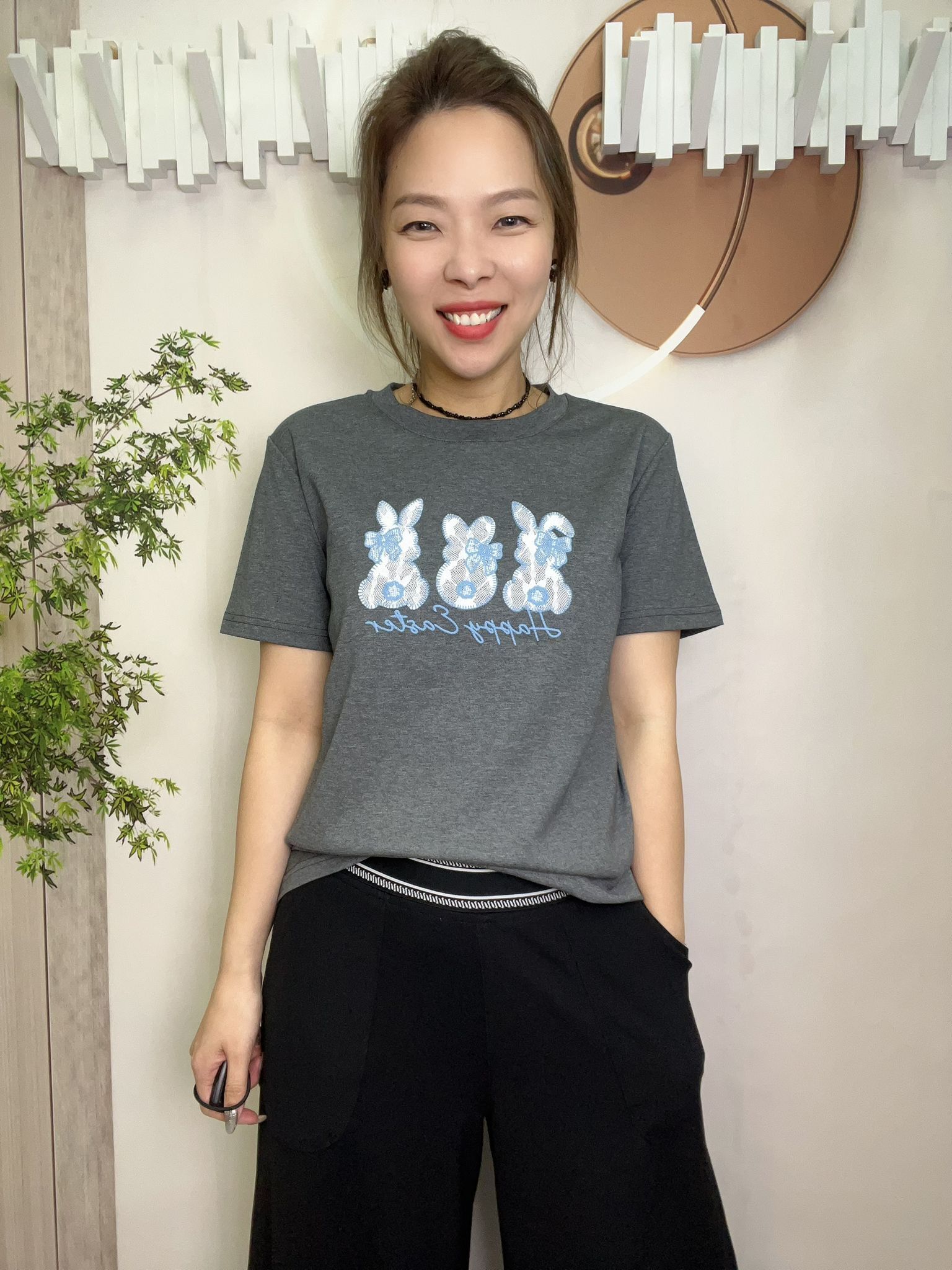 Mar lace 兔圖案 top