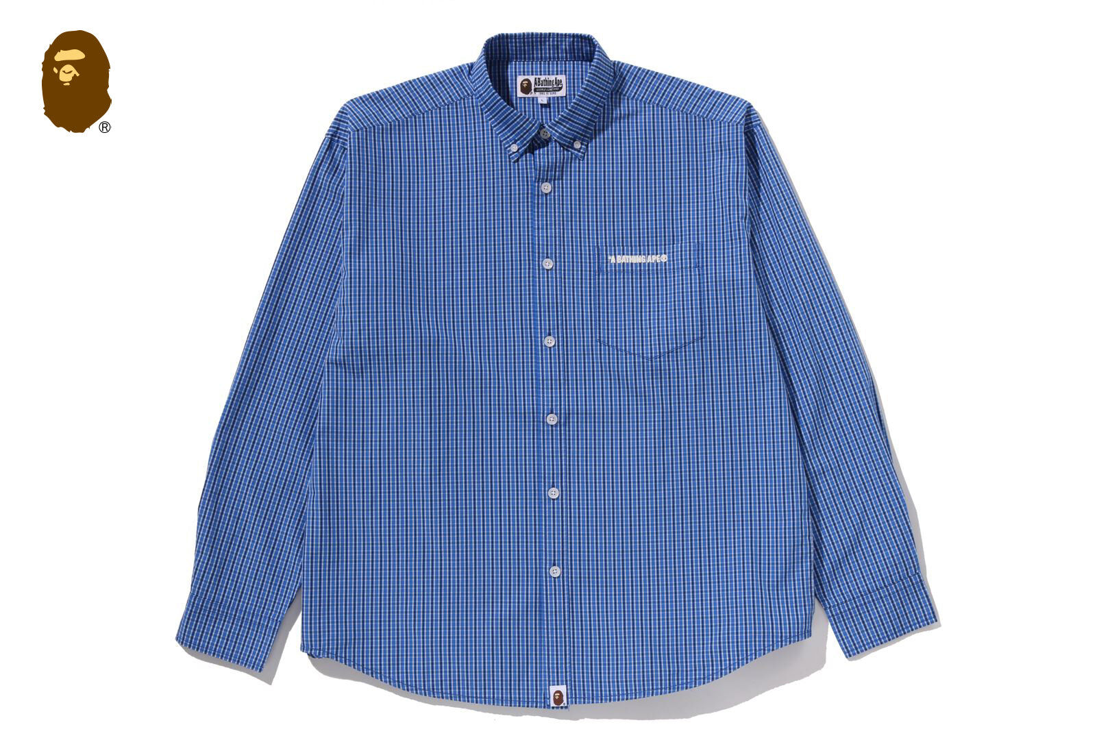【BAPE男生】0320 發售PLAID POPLIN LS SHIRT