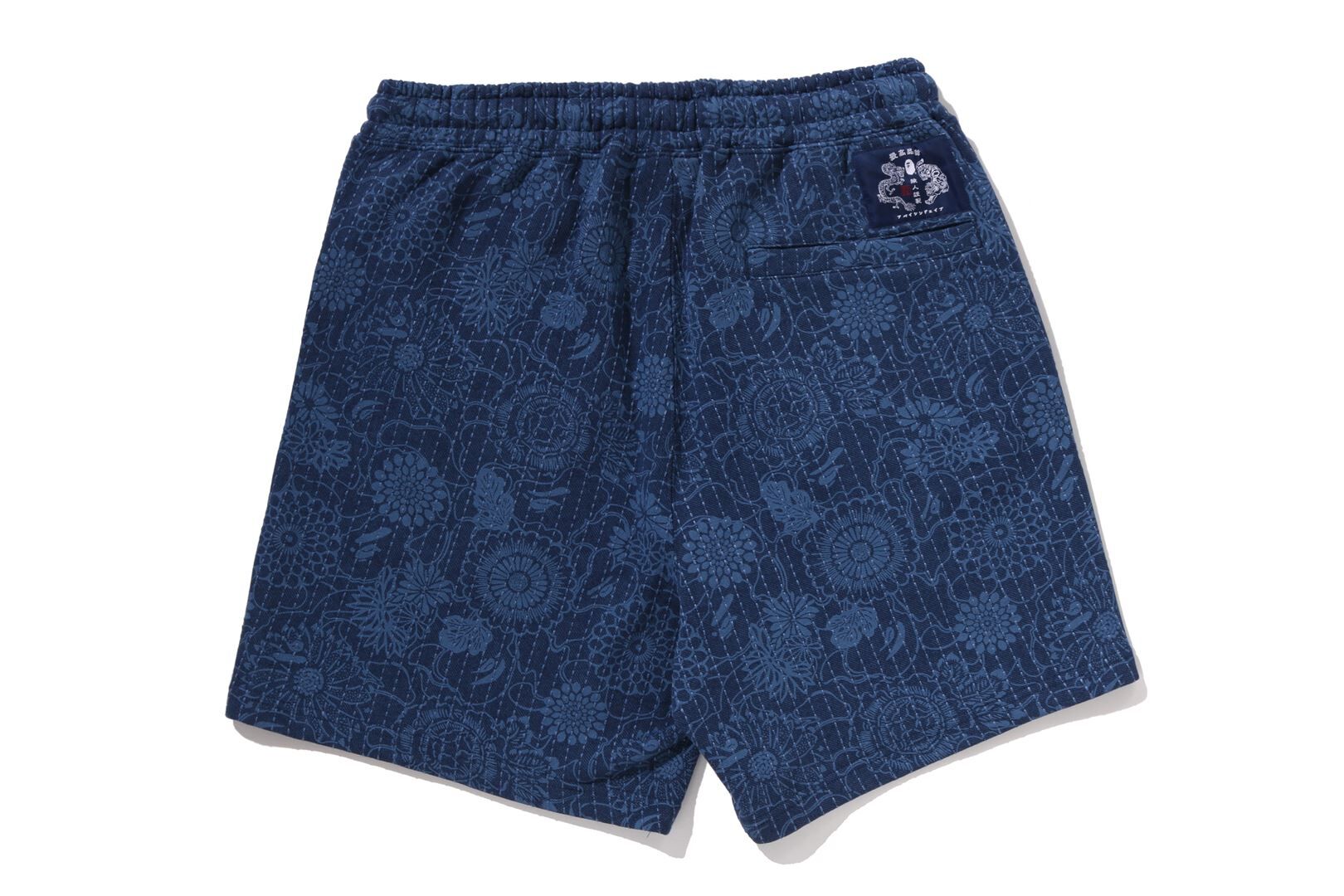 【BAPE男生】0320 發售 寬版JAPANESE INDIGO ART CAMO RELAXED FIT SWEAT SHORTS