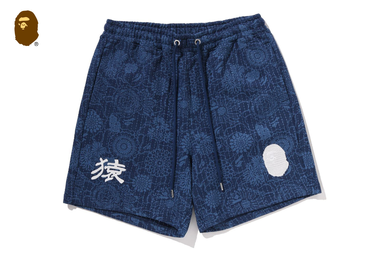 【BAPE男生】0320 發售 寬版JAPANESE INDIGO ART CAMO RELAXED FIT SWEAT SHORTS