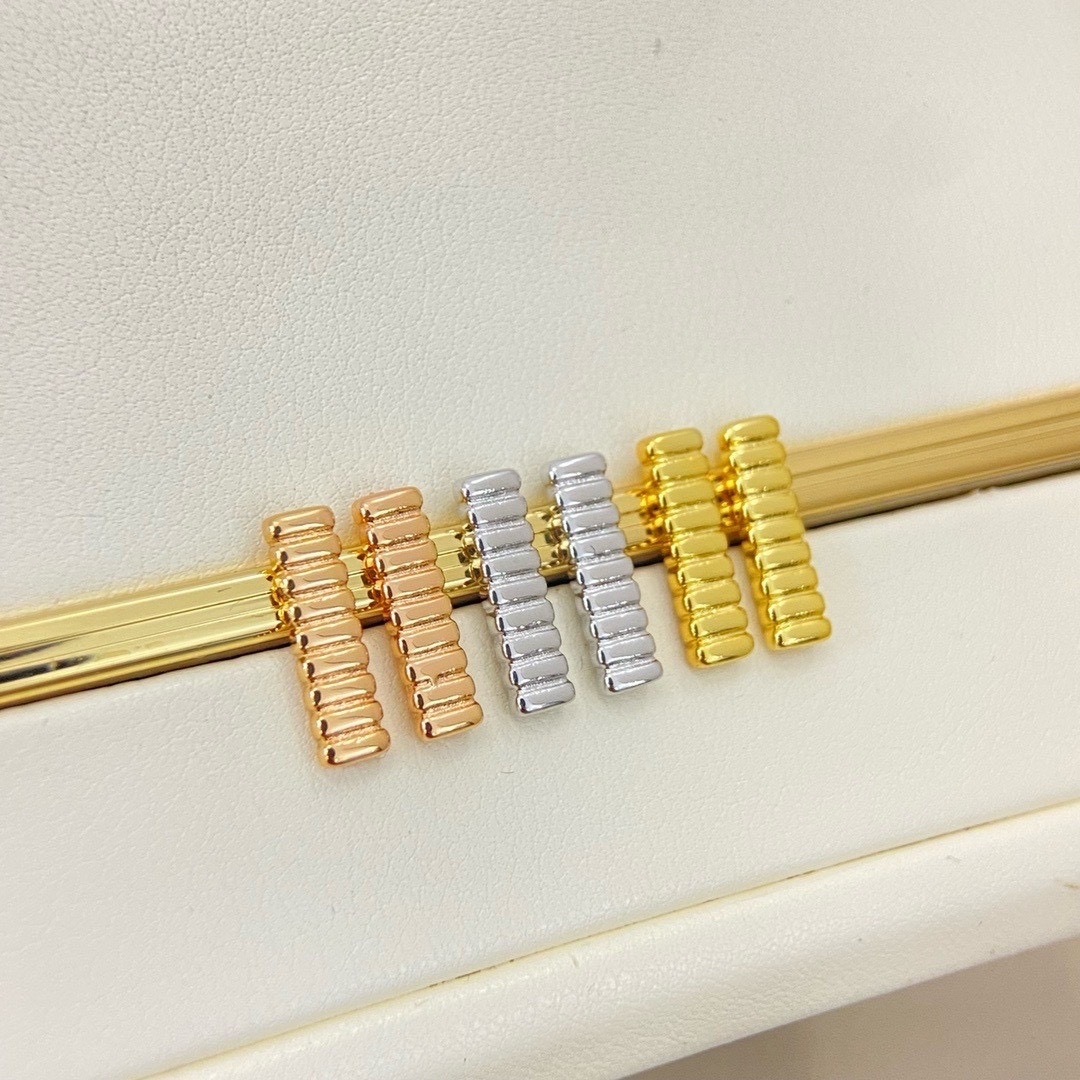 18k Bo”經典羅緞光面高奢定製耳釘