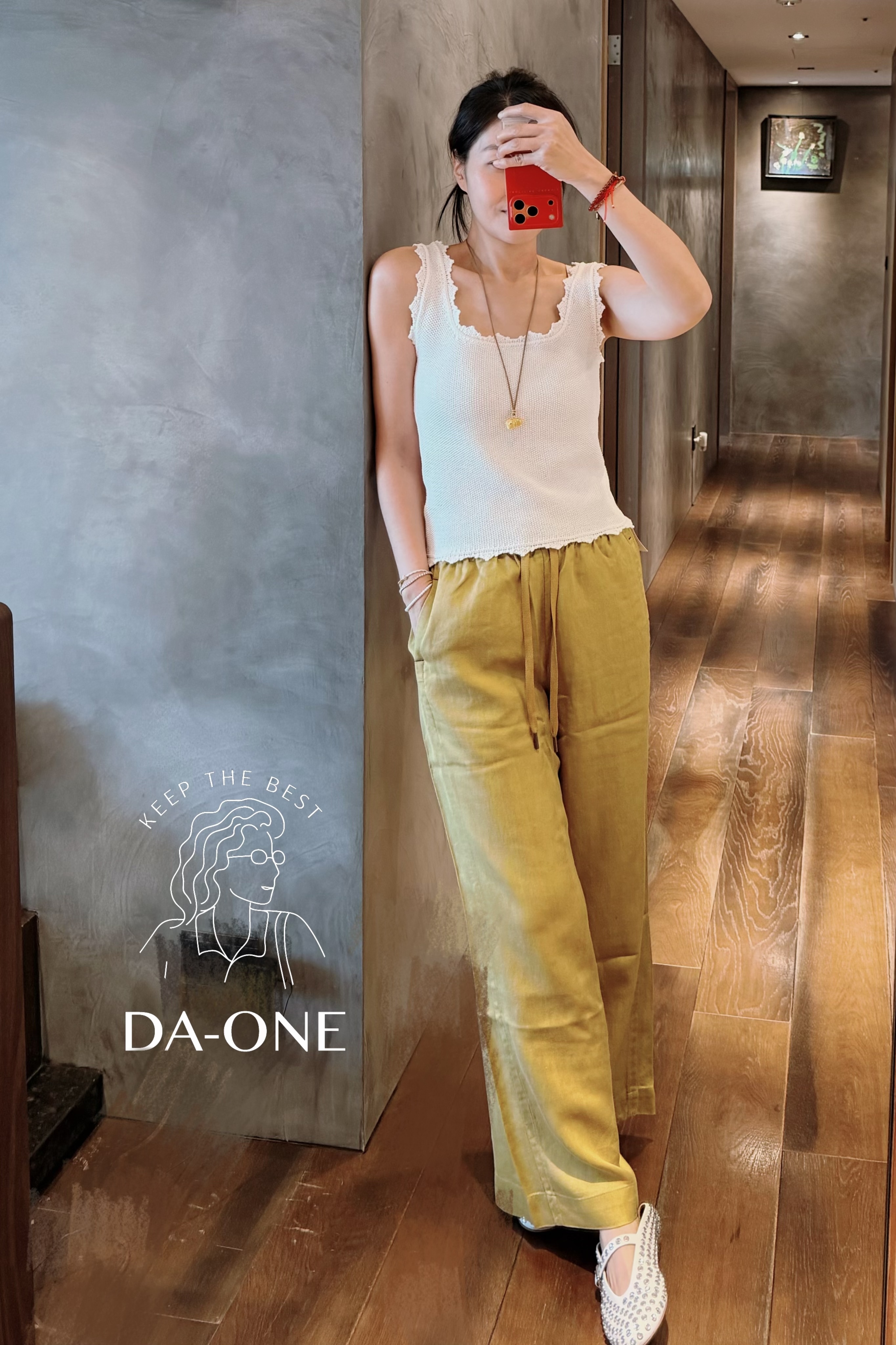 DA-ONE 自訂款 03799 涼爽萊賽爾亞麻落地褲